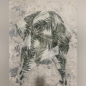 Palm Tree Green and shiny Beach coverup size: One size